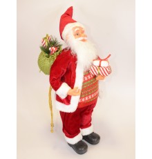 Дед Мороз с подарком 65см 19-300