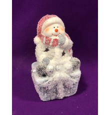 Подсвечник для свечи Снеговик/Дед Мороз в сапоге 201-12
